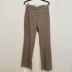 & Other Stories Dress Pants Womens 8 Plaid Wool Blend High Rise Academia Nerd